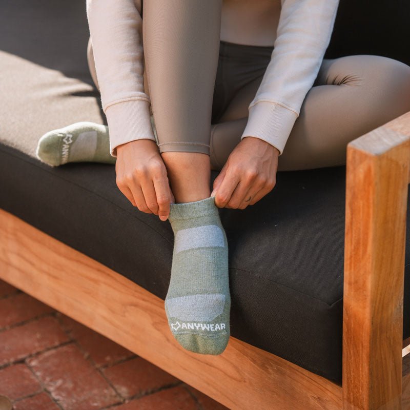 Anywear Essential Lightweight Ankle Sock - 2 Pack Field/Iron S/M - Fox River