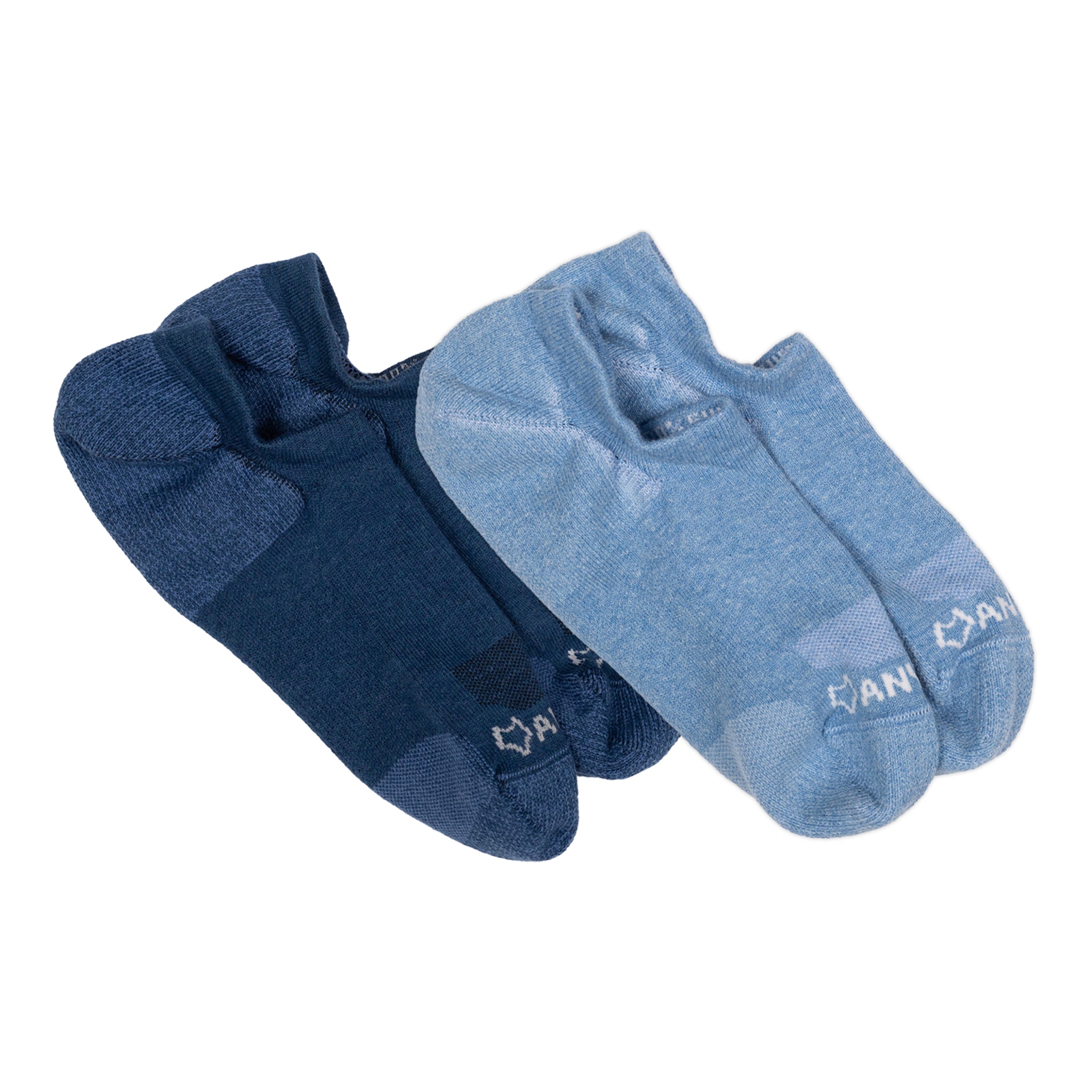 Anywear Essential Lightweight No Show Sock - 2 Pack Ink/Ice S/M - Fox River