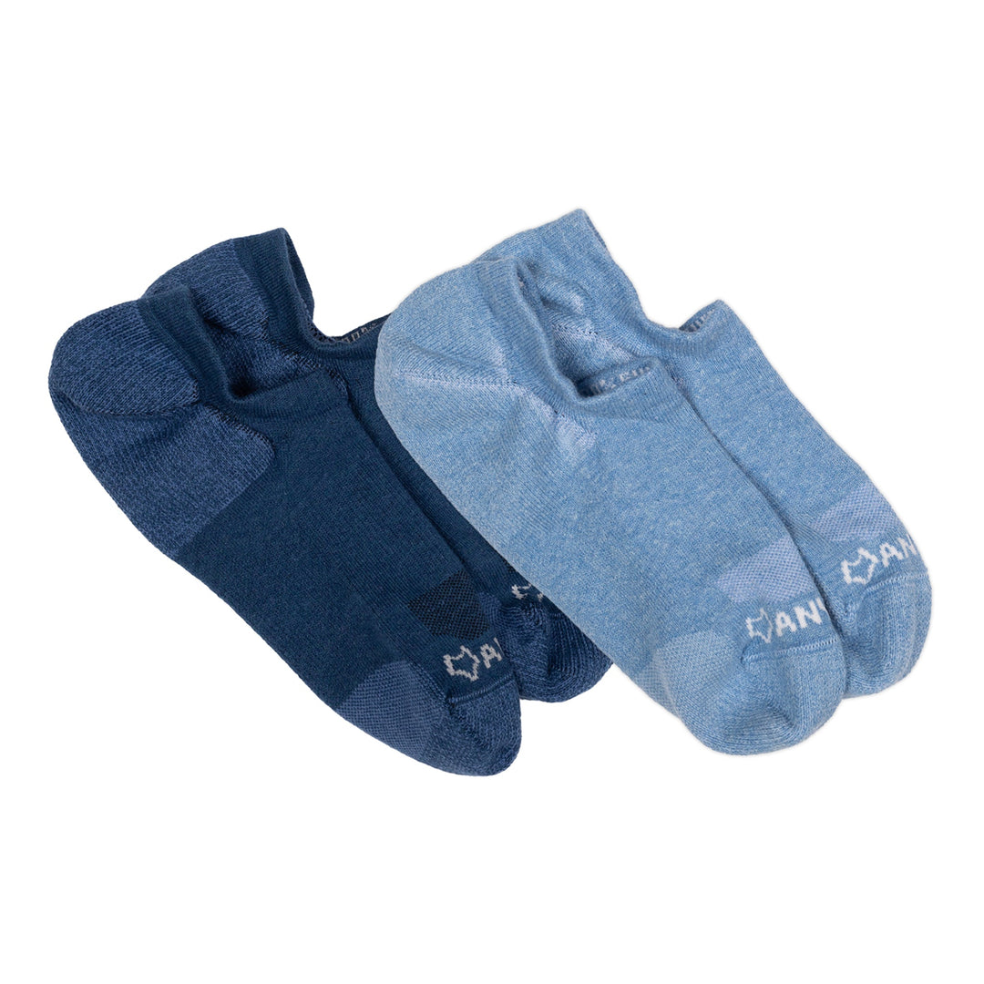 Anywear Essential Lightweight No Show Sock - 2 Pack Ink/Ice S/M - Fox River