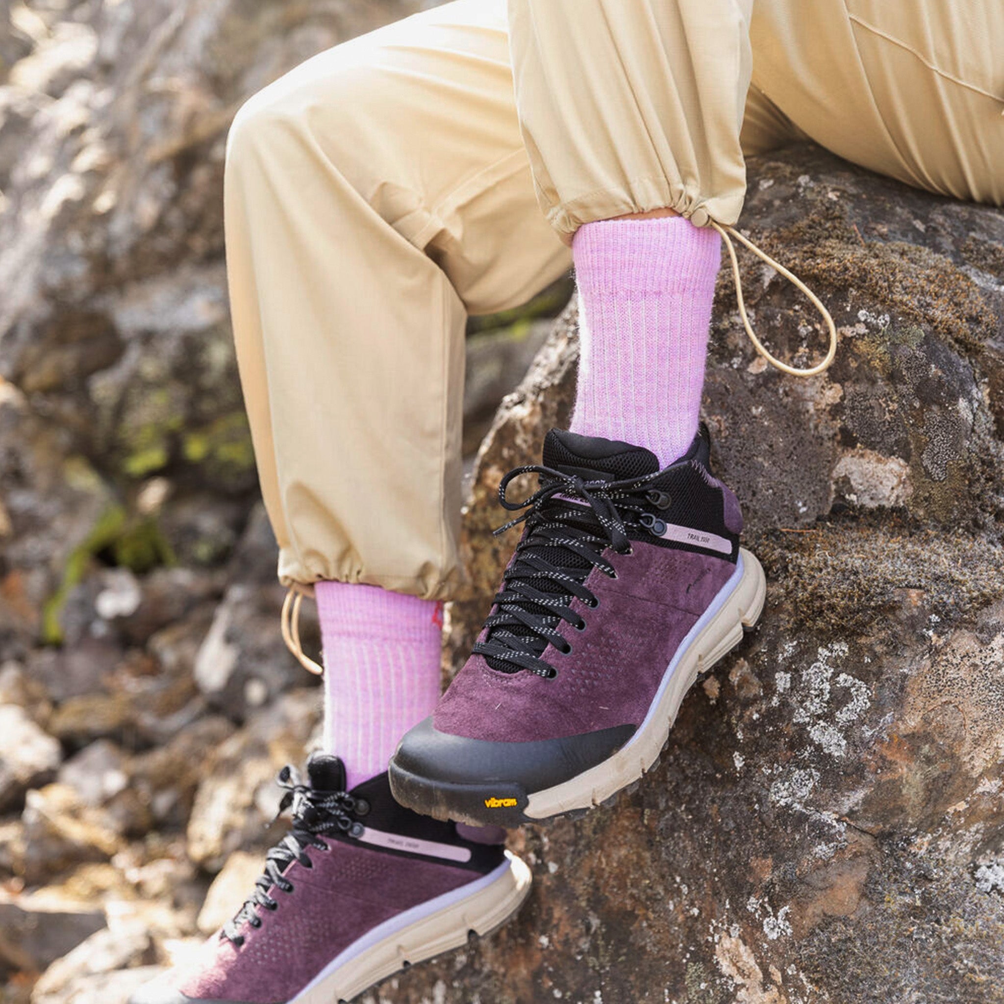 Hematite Lightweight Crew Lilac Medium - Fox River