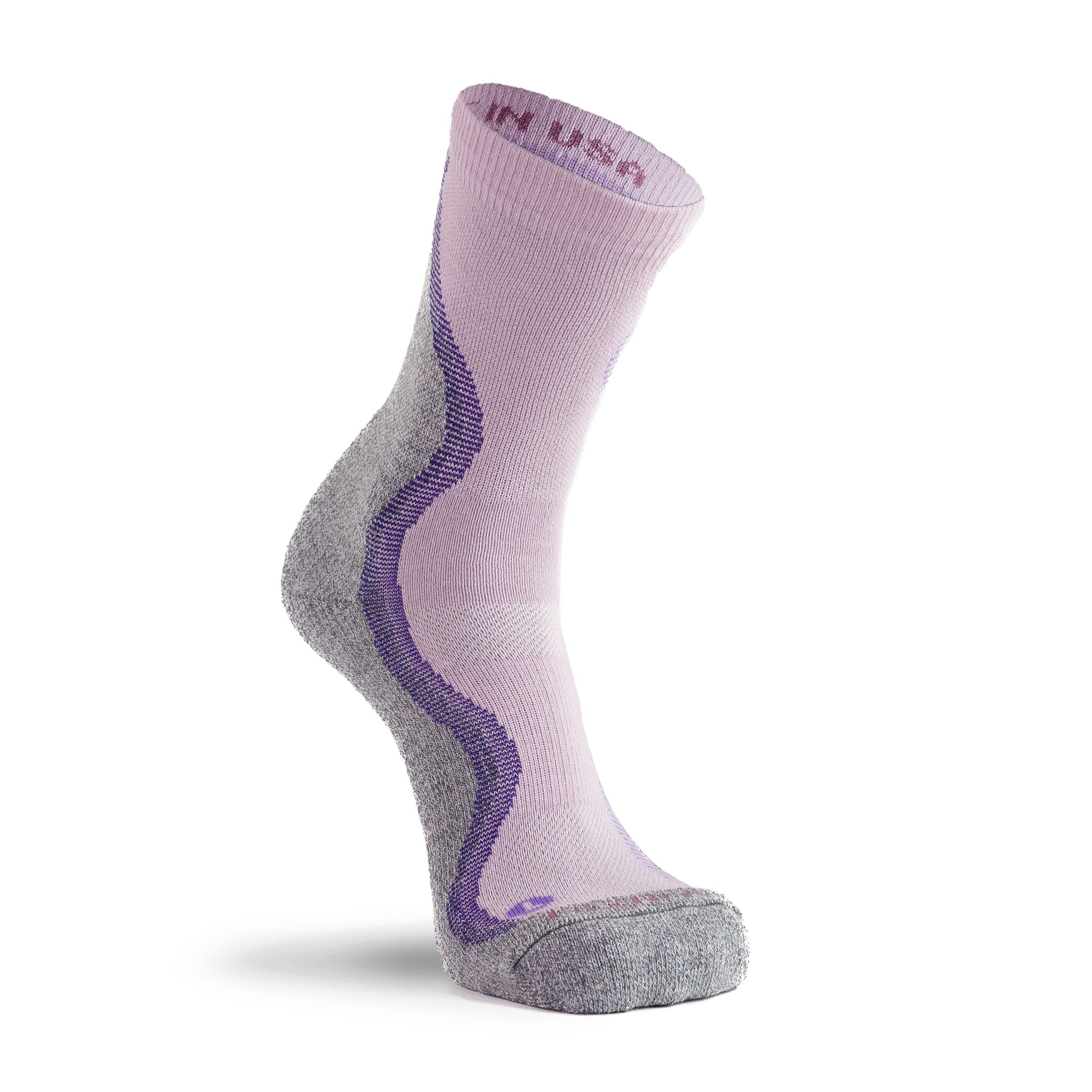 Women's Maple Lightweight Crew Hiking Sock Lavender Small - Fox River